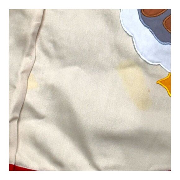 Vintage Christmas Goose & Bear Cottage Retro Tree Skirt 43” Round Cotton READ - Picture 4 of 13